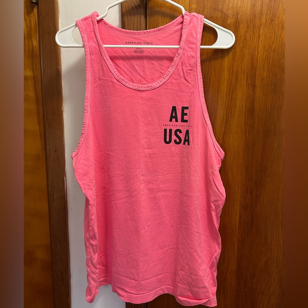 American Eagle Outfitters Pink AE USA Graphic Tank Top
